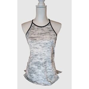 Nike Dri-FIT Womens Small Grey Space Dye High Neck Racerback Tank Top